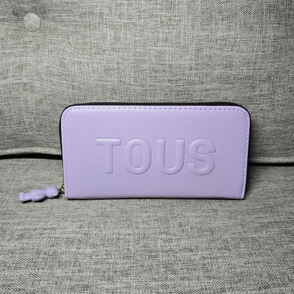 Tous Brenda Mauve Wallet Nwot, Tous Zip Around Wallet, Tous Bear